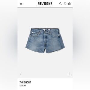 NWT REDONE LEVIS THE SHORT INDIGO 25